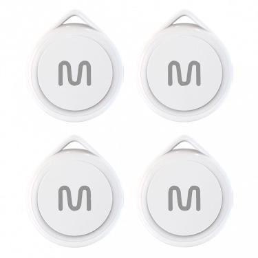 Imagem de Kit 4 Rastreadores Bluetooth Multi MTag Branco - TAG01K2