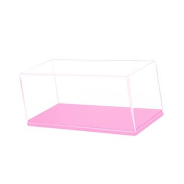 Imagem de Luwecf Vitrine de Acrílico para Miniaturas de Carros, Escala 1:43, Suporte Decorativo, Caixa de Armazenamento para Carros E Figuras em Miniatura, Rosa, Tamanho real