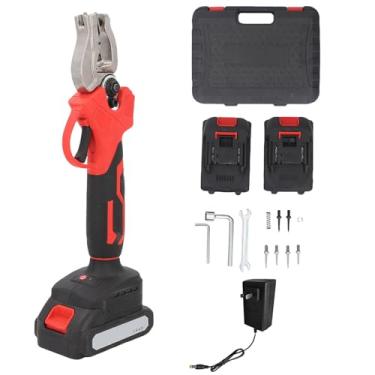 Imagem de Alicate elétrico para etiqueta de orelha, ferramenta aplicadora de etiqueta para animais sem fio para gado, porcos, ovelhas, feito de aço inoxidável ABS com 2 carregadores de (Plugue dos EUA)