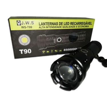 Imagem de Lanterna Tática Militar Led T9 Potente Holofote Recarregavel Usb WS-T9