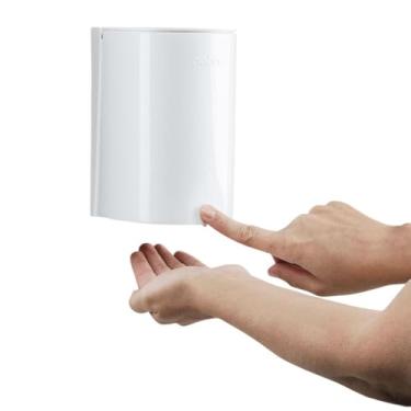 Imagem de Dispenser Mini 500ml para Sabonete Líquido/Álcool Gel com Reservatório – Branco Nobre | Compacto e Higienizado