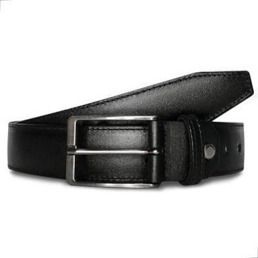 Imagem de Cinto De Couro Slim Oldmoney Masculino Legítimo Preto - BLUTU, G