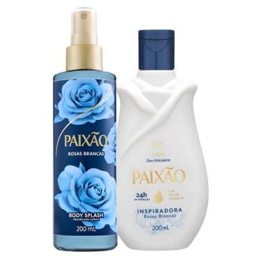 Imagem de Kit Paixão Inspiradora Rosas Brancas: Loção Hidratante e Body Splash 200ml