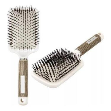 Imagem de Escova Raquete Almofadada Para Pentear O Cabelo Profissional - Mofashi