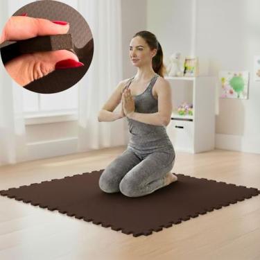 Imagem de Kit 4 Placas Tapete Tatame EVA 50x50cm 10mm 1 m² Emborrachado Infantil