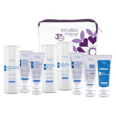 Imagem de Kit Profissional Limpeza de Pele Aquaface com Exossomos – Emulsão, Sabonete, Esfoliante, Emoliente, Solução, Loção Tônica, Máscara Calmante e EXOCalm