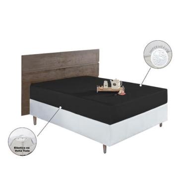 Imagem de Protetor de Colchão Berlim Casal Queen 2,00X1,60 Impermeável PRETO - C