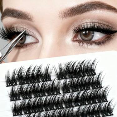 Imagem de Curler cachos de cílios fofos, sem cola, haste preta fina de 0,05 mm, extensões de cílios DIY, cachos para maquiagem diária e festa, para iniciantes, mulheres, meninas e presente encantador