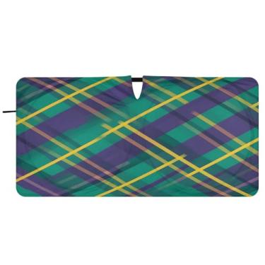 Imagem de CEBUGI Para-brisa de carro dobrável, para-sol, carnaval, xadrez, persianas, guarda-chuva, para-brisa frontal, para-sol para acessórios de carro, bloqueador solar refletivo de carro, M