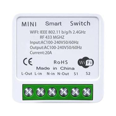 Imagem de Interruptor Inteligente WiFi 433Mhz Com Botão Redondo, Controle Remoto