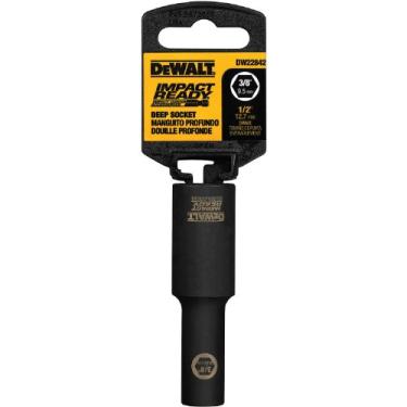 Imagem de DEWALT DW22842 Soquete profundo pronto para impacto de 1,27 cm (3/8") para unidade de 1,27 cm (1/2")