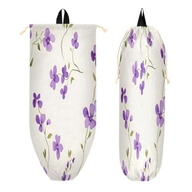 Imagem de xigua Suporte de parede para saco plástico de flores pequenas com cordão, 1 pacote, organizador de sacolas de compras reutilizáveis, decoração para bolsas, meias, roupas íntimas e gravatas