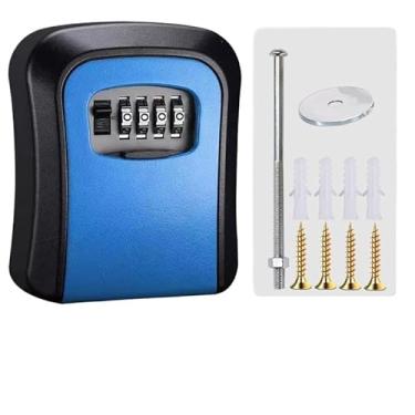 Imagem de Pacote com 1 cadeado de combinação para locker, cadeado impermeável de 4 dígitos para escola, academia, esportes, cerca, caixa de ferramentas, portão, estojo, ao ar livre, armazenamento de ferrolho