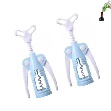 Imagem de PLAYTHROUGH Saca-rolhas Wing 2 pacotes, abridor de vinho com parafuso de cortiça para cozinha, restaurantes, bar (azul)
