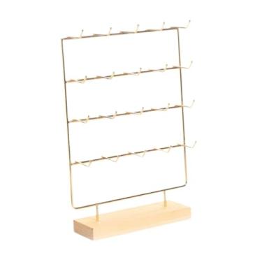Imagem de kowaku Expositor de Joias com 4 Níveis para Brincos, Colares, Pingentes e Anéis - Ideal para Mesa - Feminino e Feminino