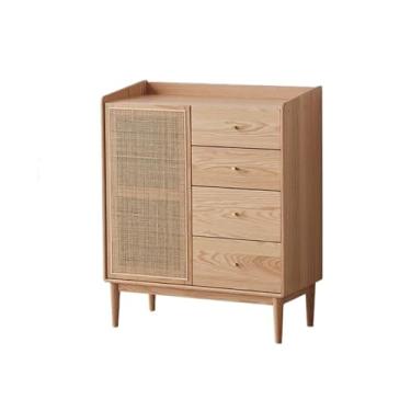 Imagem de Cômodas Cômoda para quarto, cômoda de vime moderna madeira, gavetas altas, fazenda