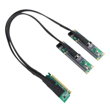 Imagem de VBESTLIFE Cabo Adaptador PCIe 4.0 X16 para SFF-8654 X2, Extensor Dividido PCIe 4.0 para SFF-8654 para Placas-mãe de Computador