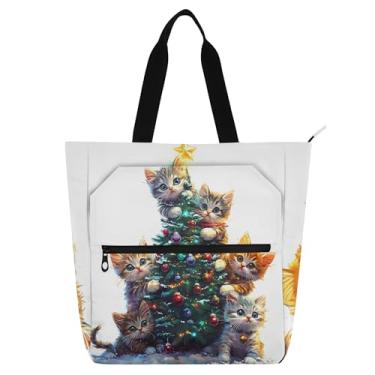 Imagem de GAIGEO Linda bolsa de ombro para crianças, mulheres, trabalho, escola, zíper, lona, estampa colorida