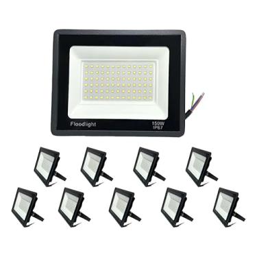 Imagem de Kit 10 peça Refletor Led Holofote Smd 150w Branco Frio Prova D´água