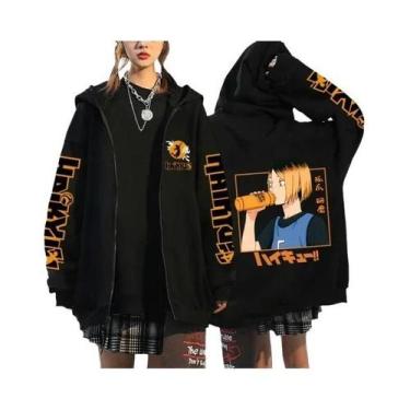 Imagem de Moletom Unissex Com Zíper Haikyuu Anime Japonês Karasuno High School H