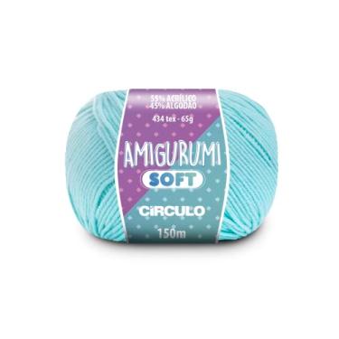 Imagem de Fio Amigurumi Soft Círculo 150m Acrílico Algodão Macio Crochê Tricô Artesanato Versátil (2218 - NUVEM)