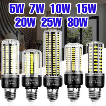 Imagem de Lâmpada LED 30W E27 E14 Tipo Milho Para Teto Lustre Sem Flicker Luz Fr
