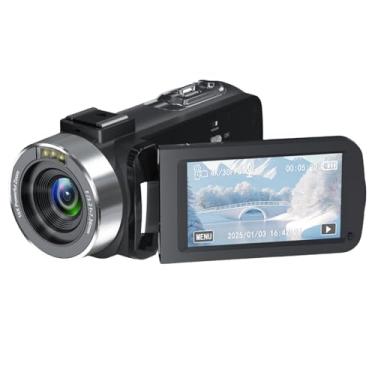Imagem de VBESTLIFE Filmadora Com Câmera de Vídeo 4K, Câmera Vlog UHD 80MP Com Zoom Digital 18x, Tela de Rotação de 3 "270°, Filmadora de Viagem Com Flash LED