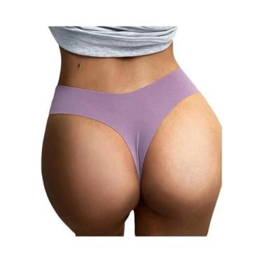 Imagem de Calcinha Sem Costura plus Size Para Mulheres, G String De Seda Gelada,