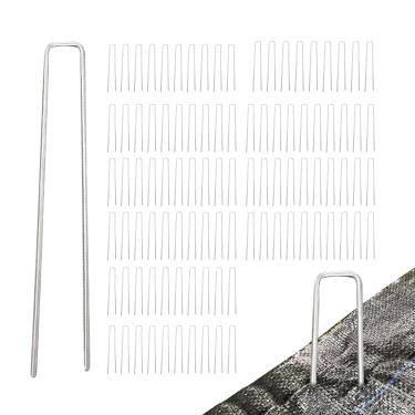 Imagem de Estacas para Tenda Resistentes - Pinos De Terra Em Forma De U Resistente à Ferrugem - Pregos para Paisagismo - para Campismo Toldos Coberturas Jardim Passeio