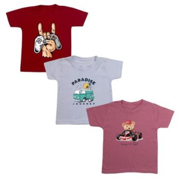 Imagem de Blusa Camiseta Infantil De Menino Estampas Da Moda Atacado Verão Quali
