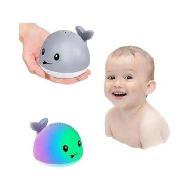 Imagem de Brinquedo De Banho Em Forma De Baleia Com Luz Para Bebês, Brinquedos D
