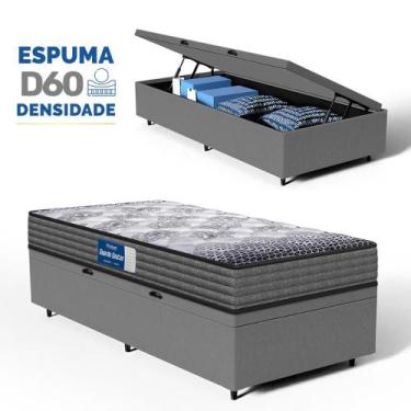 Imagem de Cama Box Baú com Colchão de Espuma D60 Double Face Guarda Costas Comfo