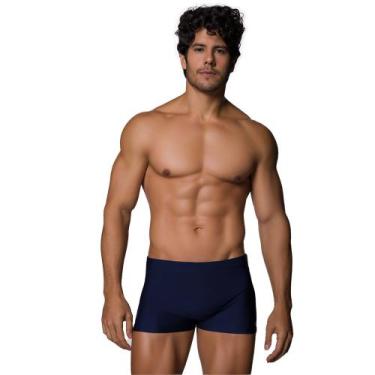 Imagem de Sunga Selene Boxer Verão Box Masculina Com Cordão Interno, M, Marinho
