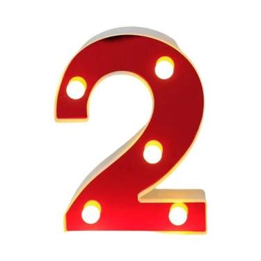 Imagem de Luzes De Letras LED Vermelhas 16CM, Luminárias De Alfabeto E Números P