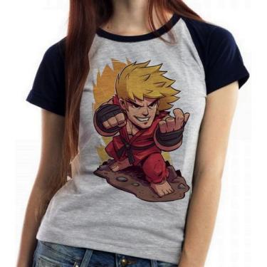 Imagem de Baby look blusa feminina ou Camiseta unissex Ken Street Fighter , Baby