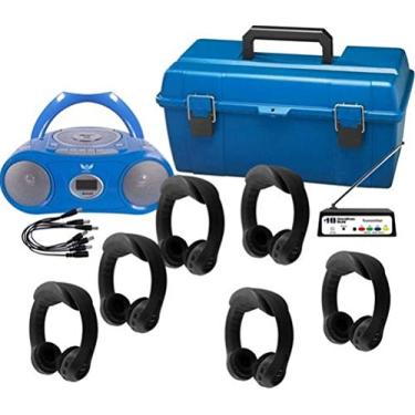 Imagem de HamiltonBuhl Centro de audição Flex-PhonesAF sem fio para 6 pessoas com AudioAce Boombox