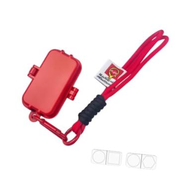 Imagem de simhoa Caixa para giz de bilhar, porta-giz para sinuca, acessórios para bilhar e snooker para uso externo, Vermelho