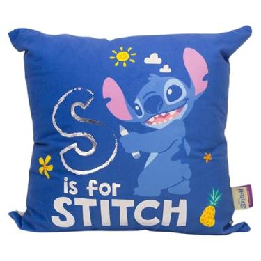 Imagem de Zonacriativa - Almofada Is For Stitch Disney 40x40cm | Toque macio e aveludado, enchimento fibra siliconada | Ideal para organizar o soninho e dias de preguiça.