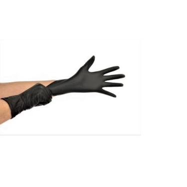 Imagem de Luva Descartavel Nitrílica Preto Talge C/100 Sem Pó, P
