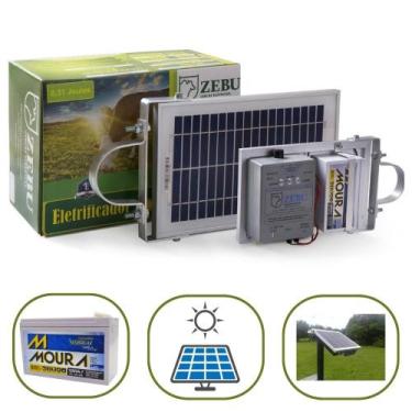 Imagem de Eletrificador Solar 12v Cerca Rural 35km Zs20Bi C/ Bateria 0,31 Joules