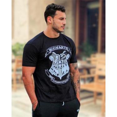 Imagem de Camiseta Harry Portter Hogwarts Adulto - Glev.Conceito, G, Preto