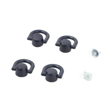 Imagem de 4 Peças De Anéis Em D De Couro, Rebites E Estopas Metálicas Para Acess