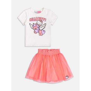 Imagem de Conjunto Infantil Menina Blusa/Saia Tule Momi Hello Kitty-Feminino