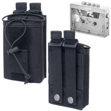 Imagem de Ranyi Capa para leitor de fitas cassete FiiO CP13, coldre de nylon de proteção com cinto e botão, estojo de transporte compatível com leitor de fita cassete portátil FiiO CP13 - Preto