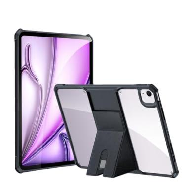Imagem de Capa com suporte para iPad Air de 13 polegadas M3 2025/M2 2024, iPad Pro de 12,9 polegadas (6ª/5ª/4ª/3ª geração) capa transparente com suporte magnético à prova de choque, fina, leve e transparente