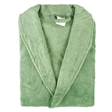 Imagem de Roupão Microfibra Gola Texturizada Cidreira Tam Gg