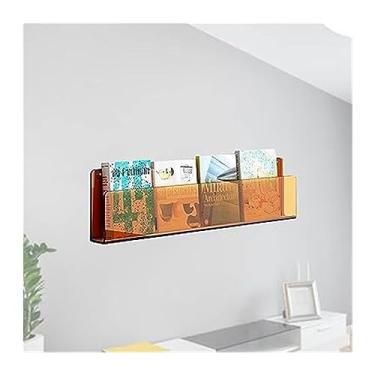 Imagem de Porta-revistas de parede acrílico, suporte de folheto para pendurar economia de espaço, estante de armazenamento de literatura para quarto de berçário de sala de jogos (cor: 1 peça, tamanho: 40 cm