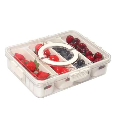 Imagem de Organizador de Geladeira Hermético com Divisórias – Pote Organizador Multiuso para Alimentos e Organização de Cozinha(K0167)