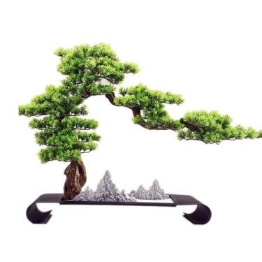 Imagem de Plantas falsas bonsai artificial, artesanato, móveis, sala de estar, entrada, acessórios para casa, vegetação, ornamentos zen chineses, decoração