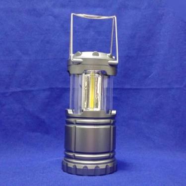 Imagem de Lampião Luminária Led à pilha Potente Iluminação Resistente Prático Lanterna ideal para Acampamento e Pesca, etc. (Cinza)